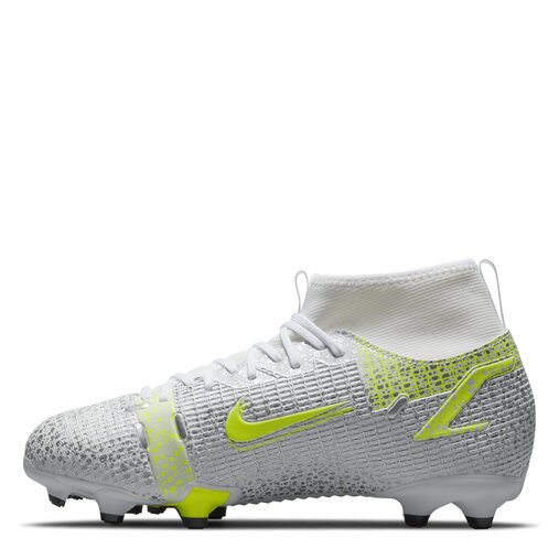 Nike Mercurial Superfly Academy DF Junior FG Football Boots White/Blk