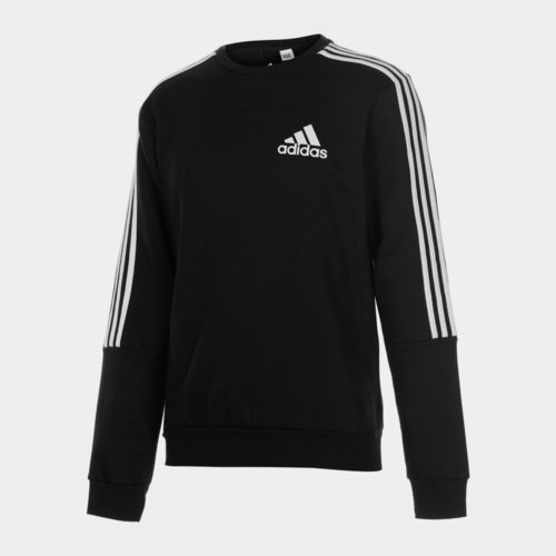 adidas black sweater with white stripes