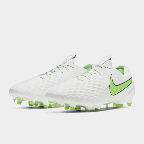 nike football boots white and green