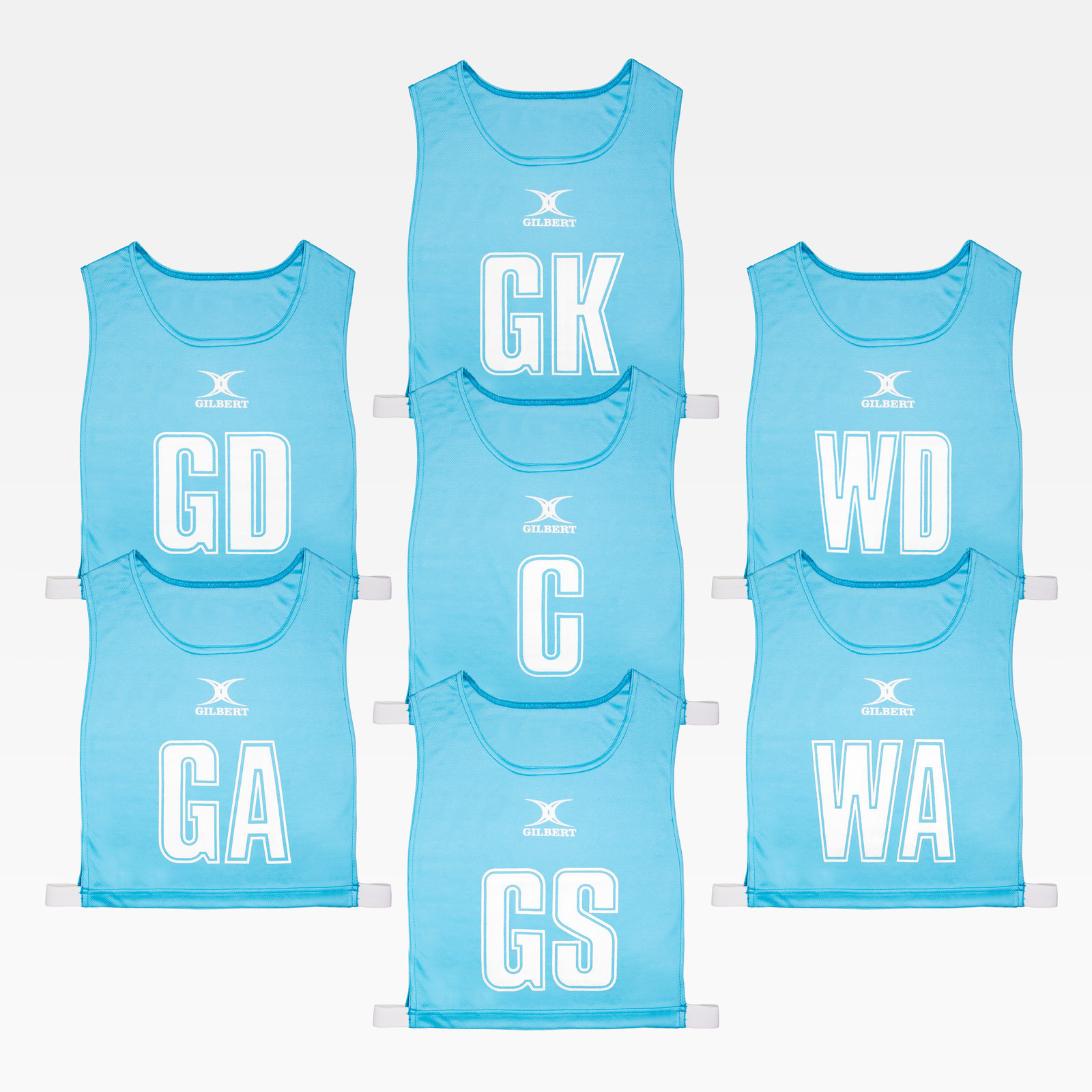 Download Gilbert Unisex Netball Bibs Blue | eBay