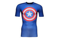 Captain America Logo Compression S/S T-Shirt