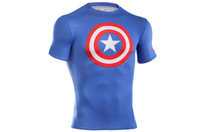 Captain America Logo Compression S/S Kids T-Shirt